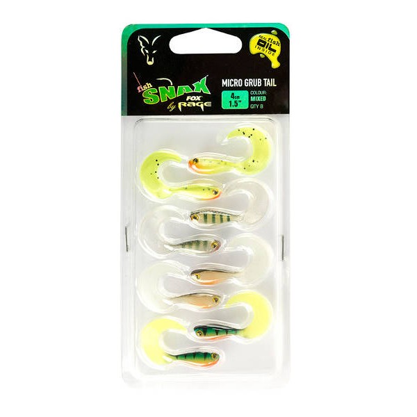 Leurre souple Micro Grub Mixed colour 4 cm Fox Rage